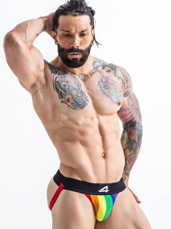 Cut4Men Jockstrap Stripe Pride