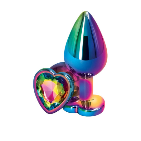 Ns Novelties Plug anal M aluminium coeur multicolore Rear Assets