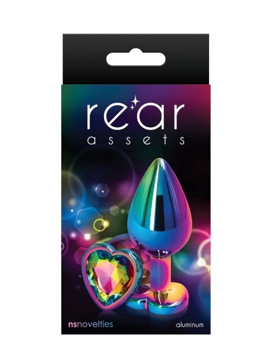 Ns Novelties Plug anal M aluminium coeur multicolore Rear Assets