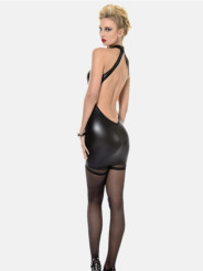 Maison Catanzaro Poussy Cat Robe Noire Laquée