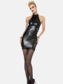 Maison Catanzaro Poussy Cat Robe Noire Laquée