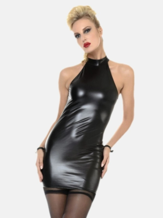 Maison Catanzaro Poussy Cat Robe Noire Laquée