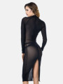 Maison Catanzaro Robe Azia en Résille Noire
