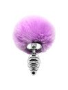 Fluffy Twist S Violet Plug Anal en Métal Queue de Lapin Alive