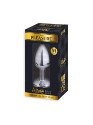 Plug Anal Bijou M Metal avec Strass Alive