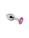 Plug Anal Bijou M Metal avec Strass Rose Alive