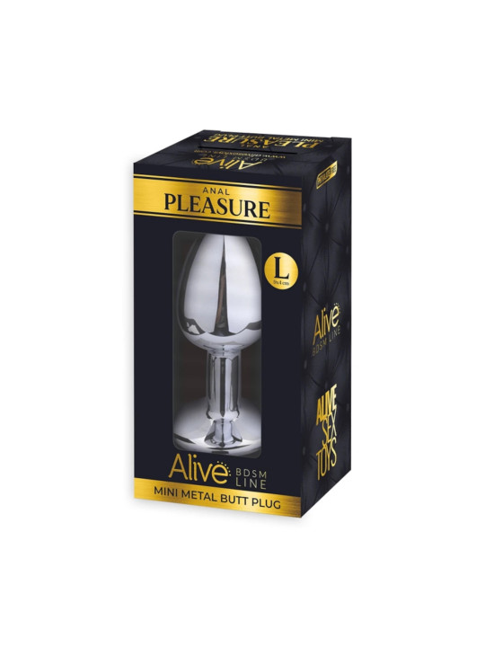 Plug Anal Bijou L Metal avec Strass Alive