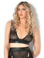 Brassière St Raphael en Mesh Noir Maison Catanzaro