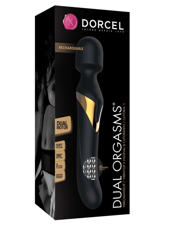 Dual Orgasms Noir Dorcel : Vibromasseur et Wand Double Stimulation