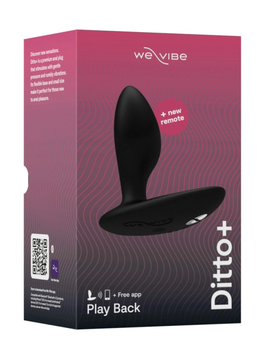Ditto+ Noir Plug Anal Vibrant Connecté We-Vibe Ditto+ Noir Plug Anal Vibrant Connecté We-Vibe