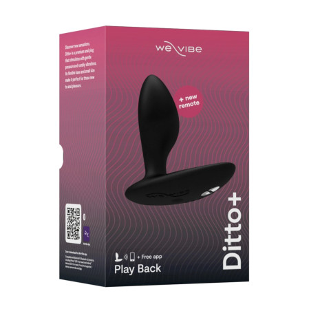 Ditto+ Noir Plug Anal Vibrant Connecté We-Vibe
