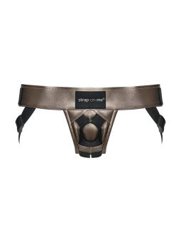 Harnais Curious en Simili Cuir Bronze Strap-on-Me Devant