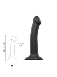 Dildo Double Densité M Strap-on-Me Noir Dimensions