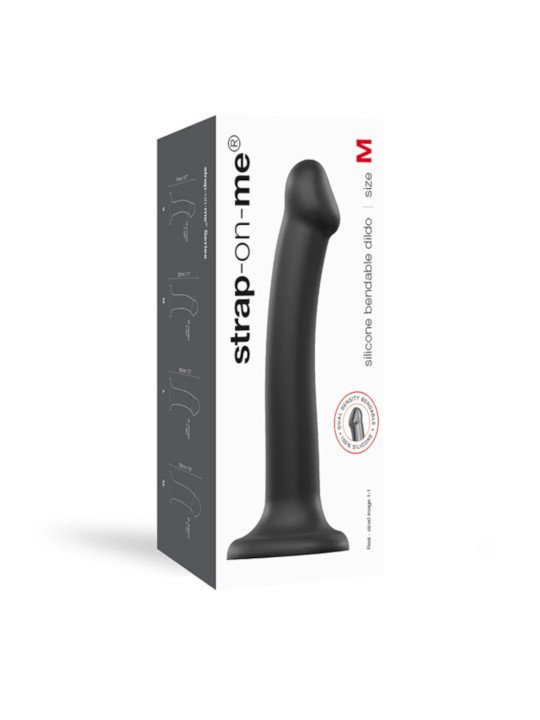 Dildo Double Densité M Strap-on-Me Noir Packaging