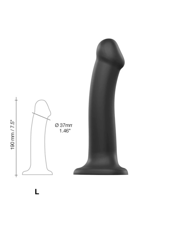 Dildo Double Densité L Strap-on-Me Noir