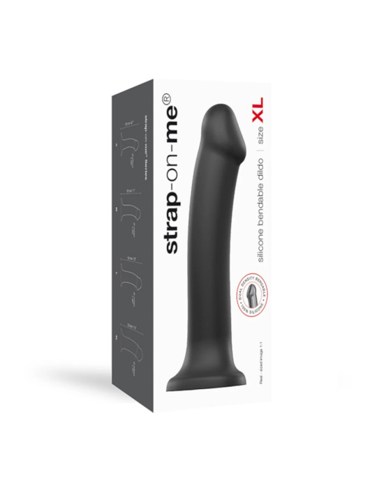 Dildo Double Densité XL Strap-on-Me Noir Packaging Dildo Double Densité XL Strap-on-Me Noir Packaging