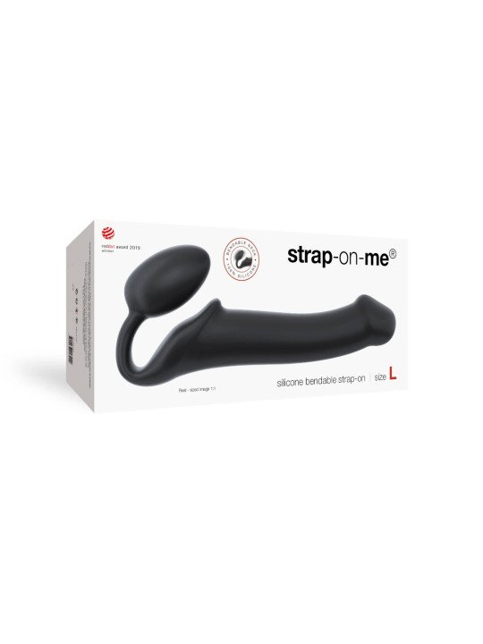 Double Gode Semi Réaliste L Strap-on-Me Noir Packaging