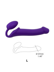 Double Gode Semi Réaliste L Strap-on-Me Violet Dimensions