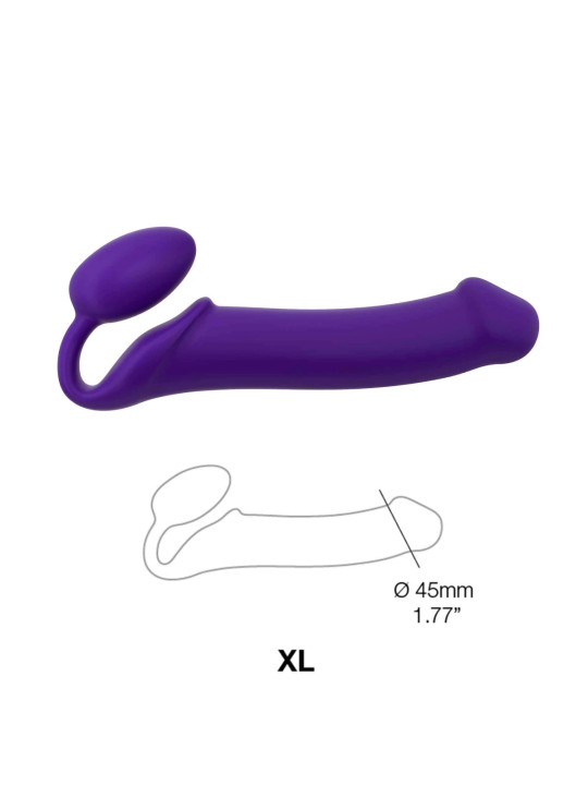 Double Gode Semi Réaliste XL Strap-on-Me Violet Dimensions