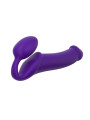 Double Gode Semi Réaliste XL Strap-on-Me Violet