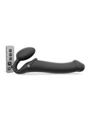 Double Gode Vibrant L 3 Moteurs Strap-on-Me Noir