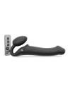 Double Gode Vibrant L 3 Moteurs Strap-on-Me Noir