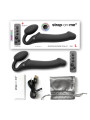 Double Gode Vibrant L 3 Moteurs Strap-on-Me Noir Contenu