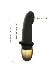 Mini Lover 2.0 Noir et Or Vibromasseur Vaginal et Anal Dorcel
