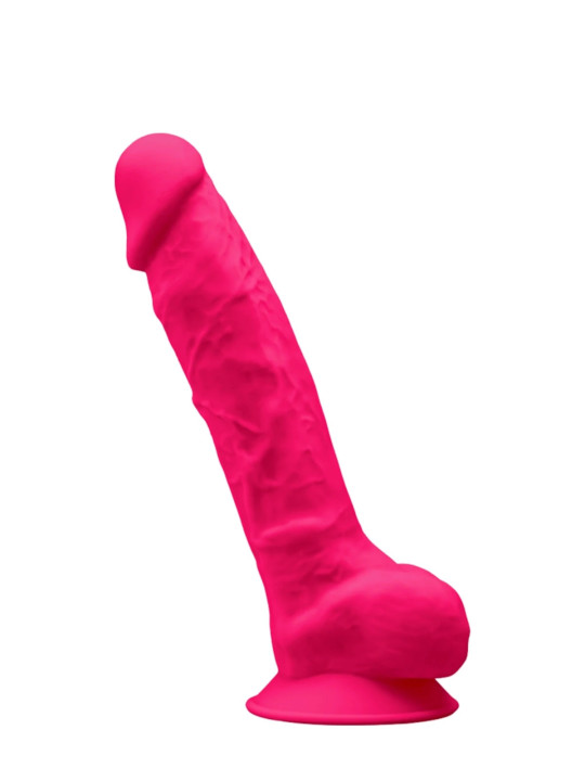 Gode Réaliste Rose Modèle 1 20 cm Double Densité avec Testicules