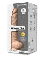 Gode Réaliste XXL avec Testicules Modèle 1 38 cm Beige Clair SilexD