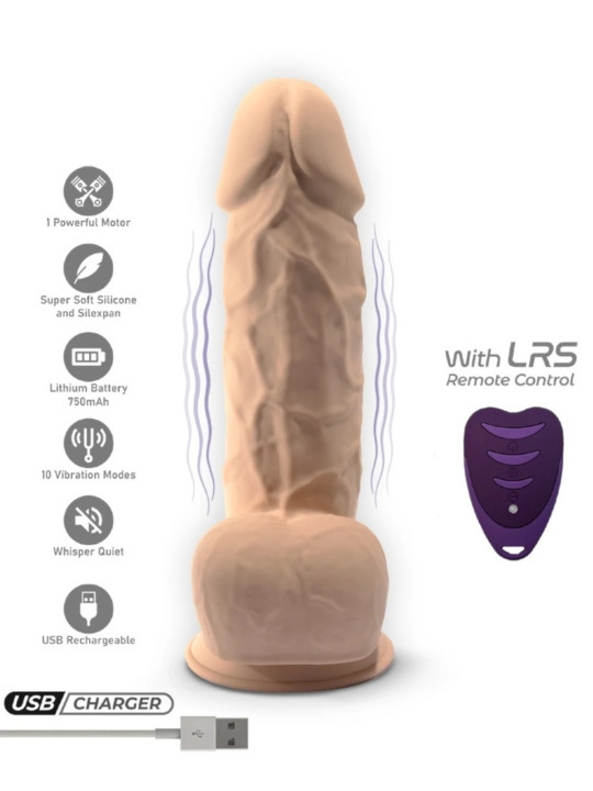 Vibromasseur Réaliste Modèle 1 21,5 cm Thermo Réactif Télécommandé SilexD