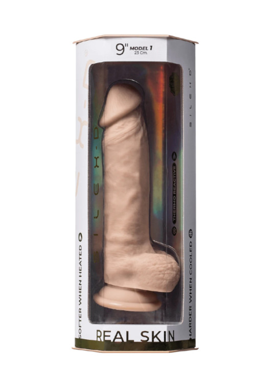 Gode Modèle 1 23 cm Real Skin Silicone Liquide SilexD