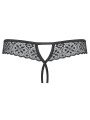 Shibu String Ouvert en Dentelle Noire Obsessive Lingerie