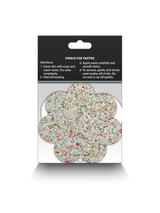 Cache Tétons à Paillettes Phosphorescentes Fleur