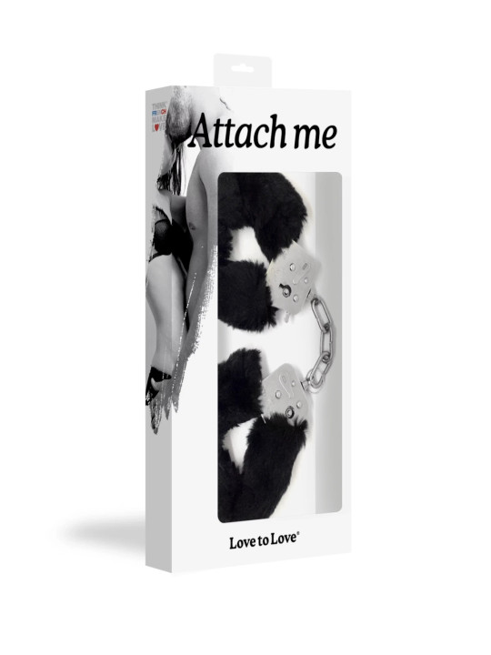 Attach Me Menottes en Fausse Fourrure Noire Love to Love