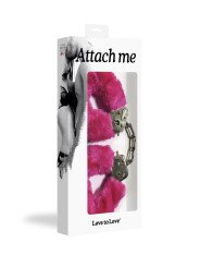 Attach Me Menottes en Fausse Fourrure Rose Love to Love