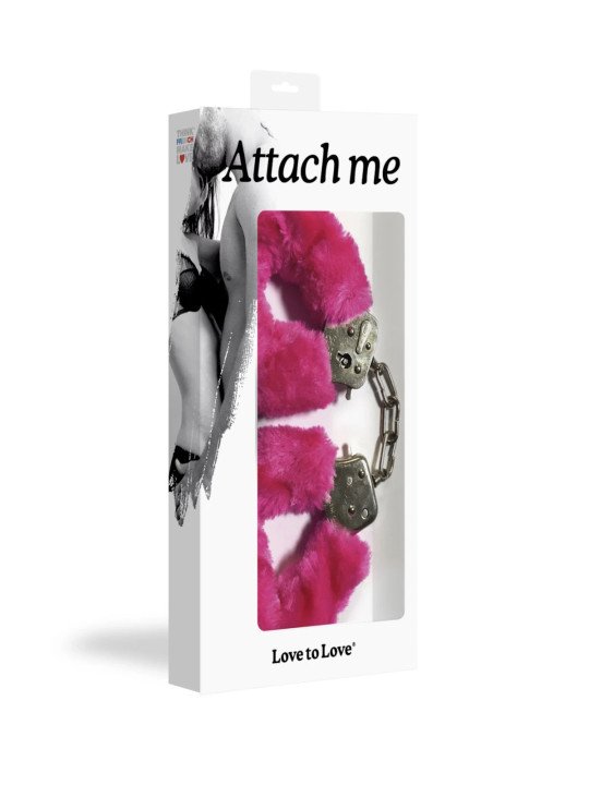 Attach Me Menottes en Fausse Fourrure Rose Love to Love