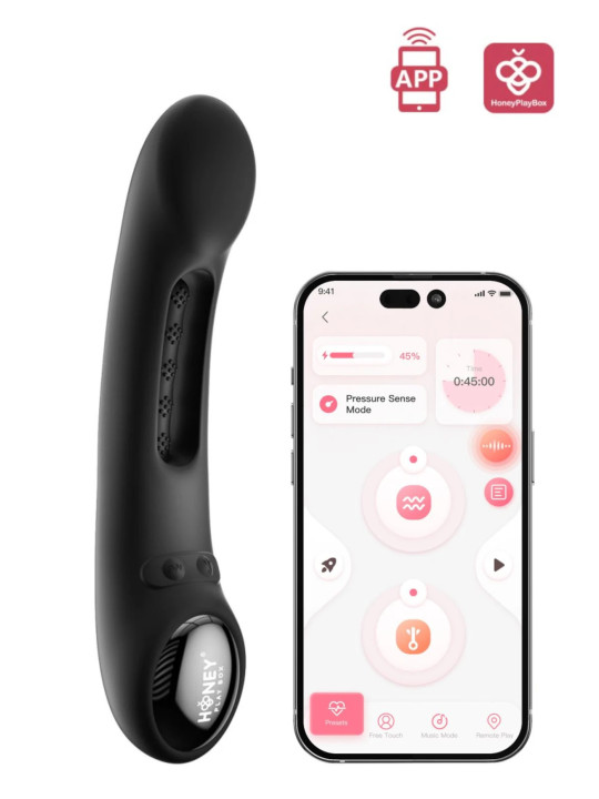 Tempo Noir Vibromasseur Connecté Honey Play Box