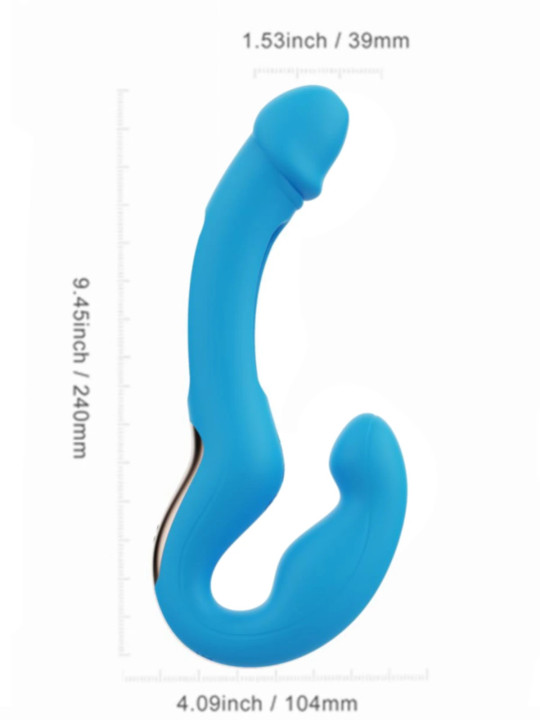 Harmony Duo Bleu Double Vibromasseur Strap-on Connecté Honey Play Box Harmony Duo Bleu Double Vibromasseur Strap-on Connecté Honey Play Box