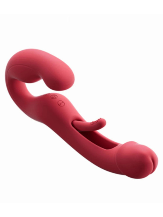 Harmony Duo Rouge Double Vibromasseur Strap-on Connecté Honey Play Box