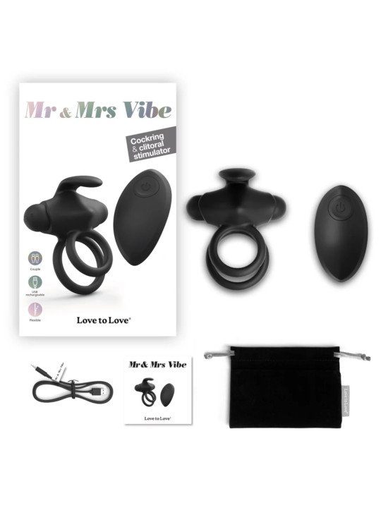 Anneau Vibrant Télécommandé Mr & Mrs Vibe Love to Love Anneau Vibrant Télécommandé Mr & Mrs Vibe Love to Love