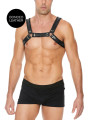 Harnais Chest Buckle Bulldog en Cuir Noir Ouch!