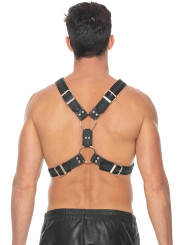 Harnais Scottish en Cuir Noir Ouch!