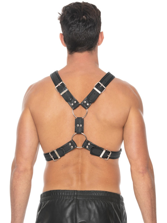 Harnais Scottish en Cuir Noir Ouch!