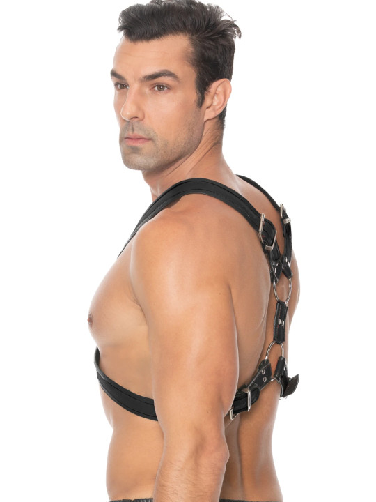 Harnais Scottish en Cuir Noir Ouch!