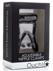 Nipple Clamps Pinces à Tétons Ajustables Noir Ouch!