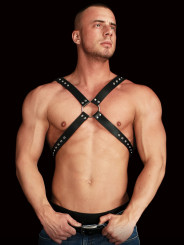 Harnais Adonis en Simili Cuir Noir Ouch!