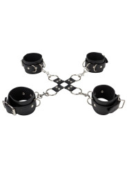 Kit Menottes en Cuir Leather Hand and Leg Cuffs Ouch!