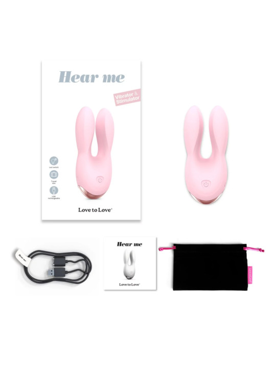 Hear Me Rose Stimulateur Double Moteurs Love to Love Hear Me Rose Stimulateur Double Moteurs Love to Love
