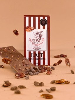 Tablette Chocolat Aphrodisiaque Lait Noix de Pécan Les Canailles